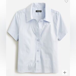 J. Crew Gamine Cotton Poplin Shirt in white